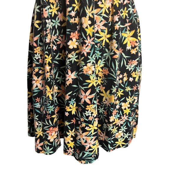 Decree XL Floral Cutout Back Dress Midi Length Stretch Summer Casual - Picture 8 of 11